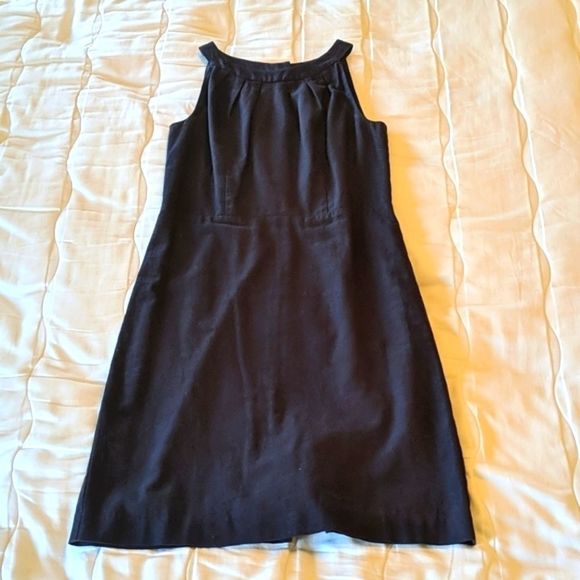 Loft Size 0 Navy Blue Linen Sleeveless Dress - Picture 2 of 7